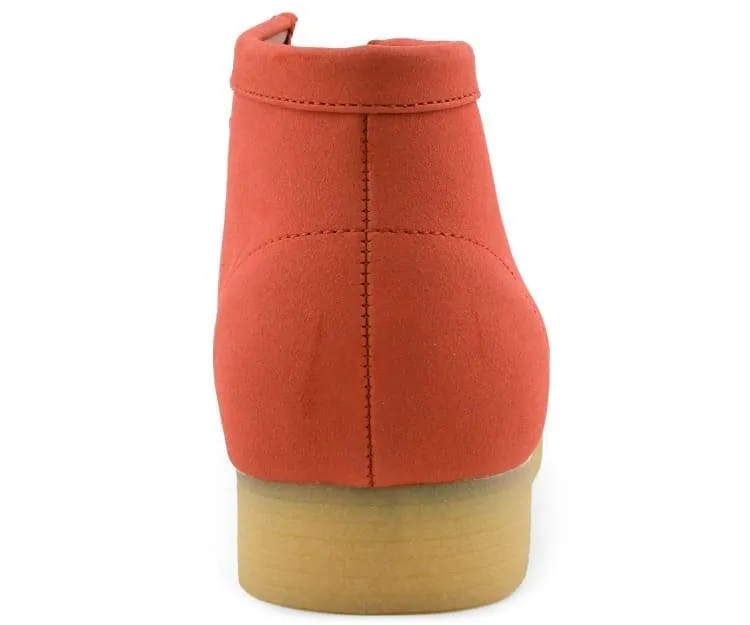 Amali Jason2 High Top Men’s Orange Vegan Suede Sneakers
