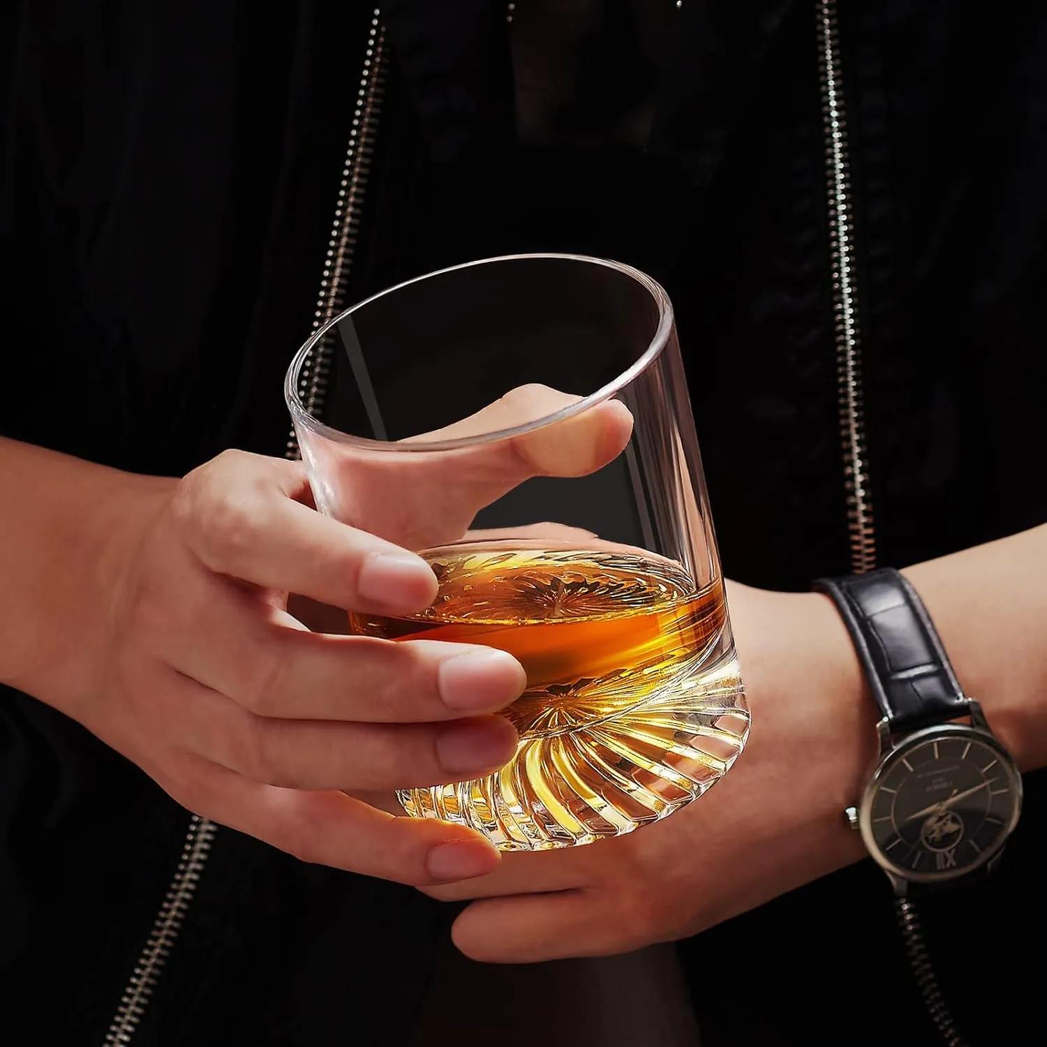 BLOOM WHISKEY GLASSES SET OF 6   FREE PEG MEASURE