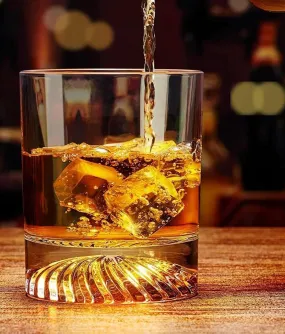 BLOOM WHISKEY GLASSES SET OF 6   FREE PEG MEASURE