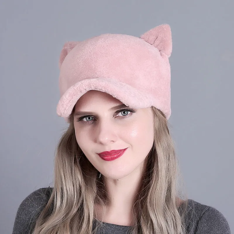 Cap Whole Skin Sheep Shearing Warm Ear Protection