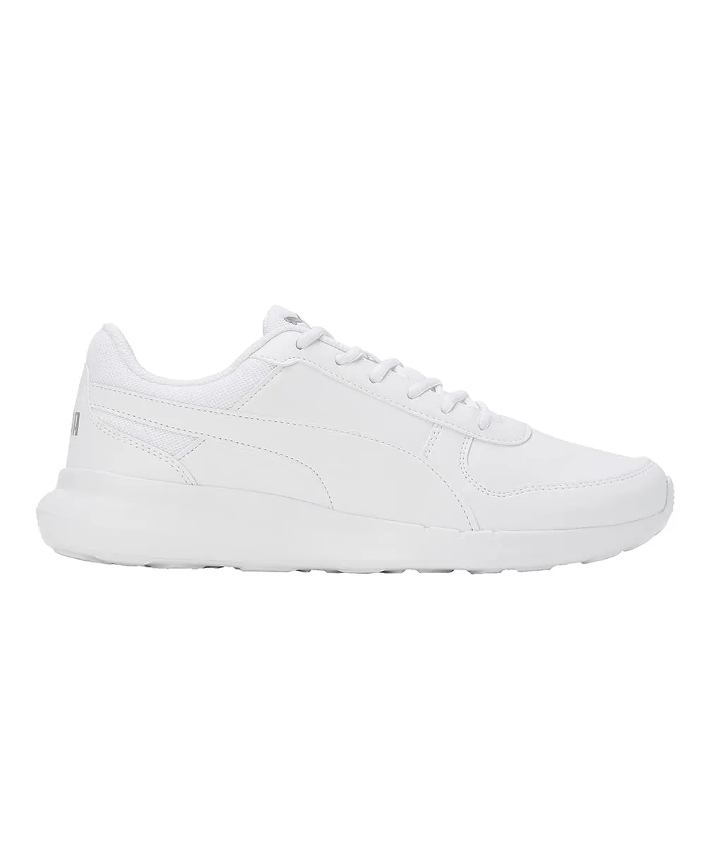 Puma Mens Dexfly V1 White-Cool Mid Gray Sneaker