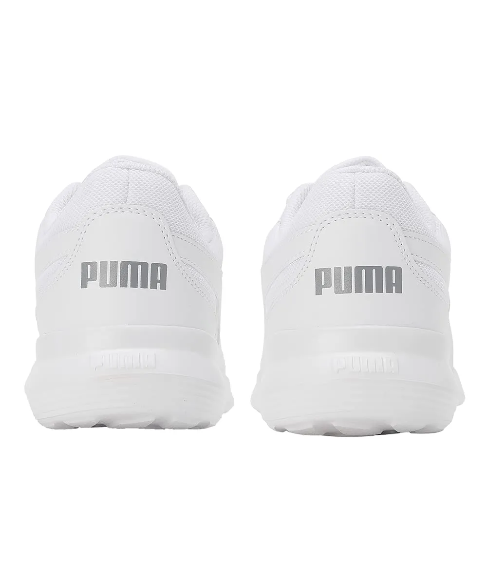 Puma Mens Dexfly V1 White-Cool Mid Gray Sneaker