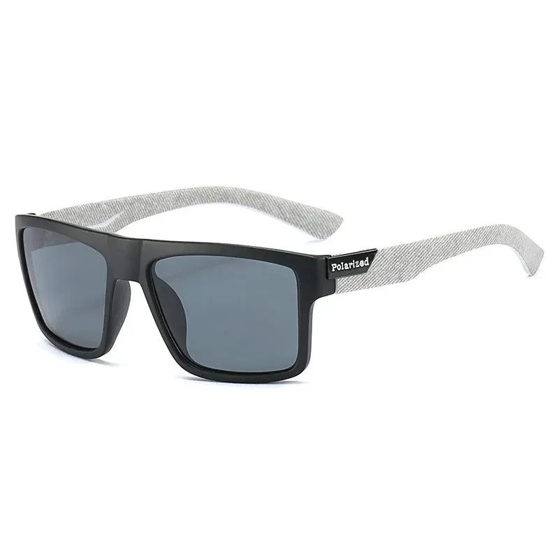 Square frame polarized biking fishing sunglasses UV400 HD Vision Windproof TAC lens